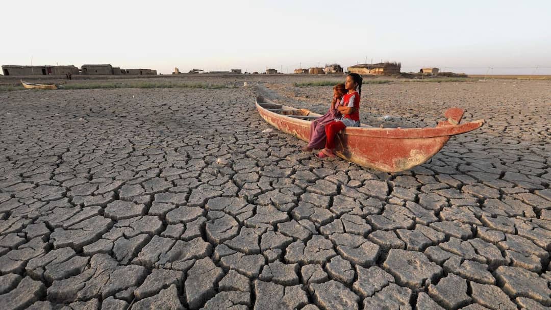 وشکبوونی دەریاچەیەک لە عێراق - وێنە: AFP