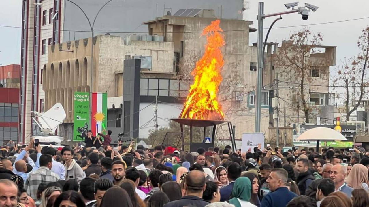 ئاگری نەورۆز لە چەندین شوێنی سلێمانی دەکرێتەوە